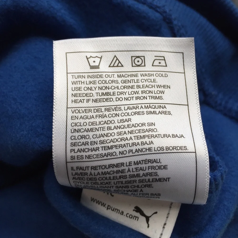 Puma Blue & Gray Hoodie Fully Zipper Jacket - Picture 6 of 7